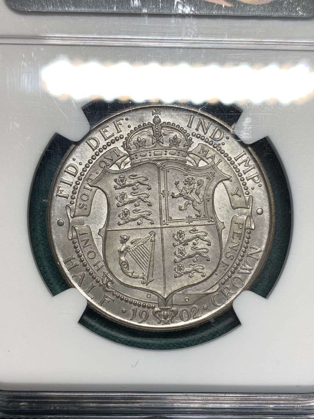 《竞宝斋》第167场-周日，周一，周四 3场 (全场包邮) NGC-PF64MATTE 英国1902年爱德华七世 精制1/2克朗