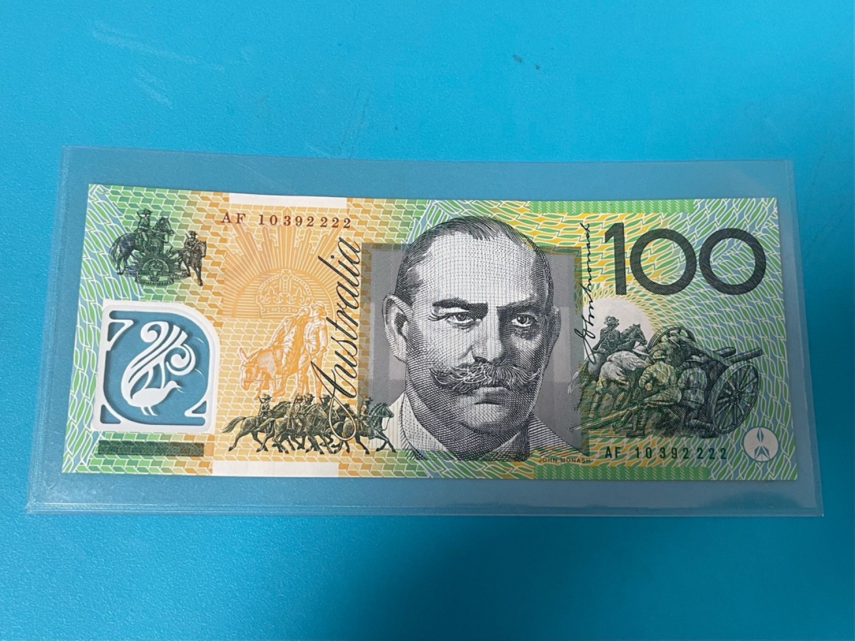 全新UNC澳大利亚2010年100澳元塑料钞狮子号AF10392222 全新UNC澳大利亚2010年100澳元塑料钞狮子号AF10392222