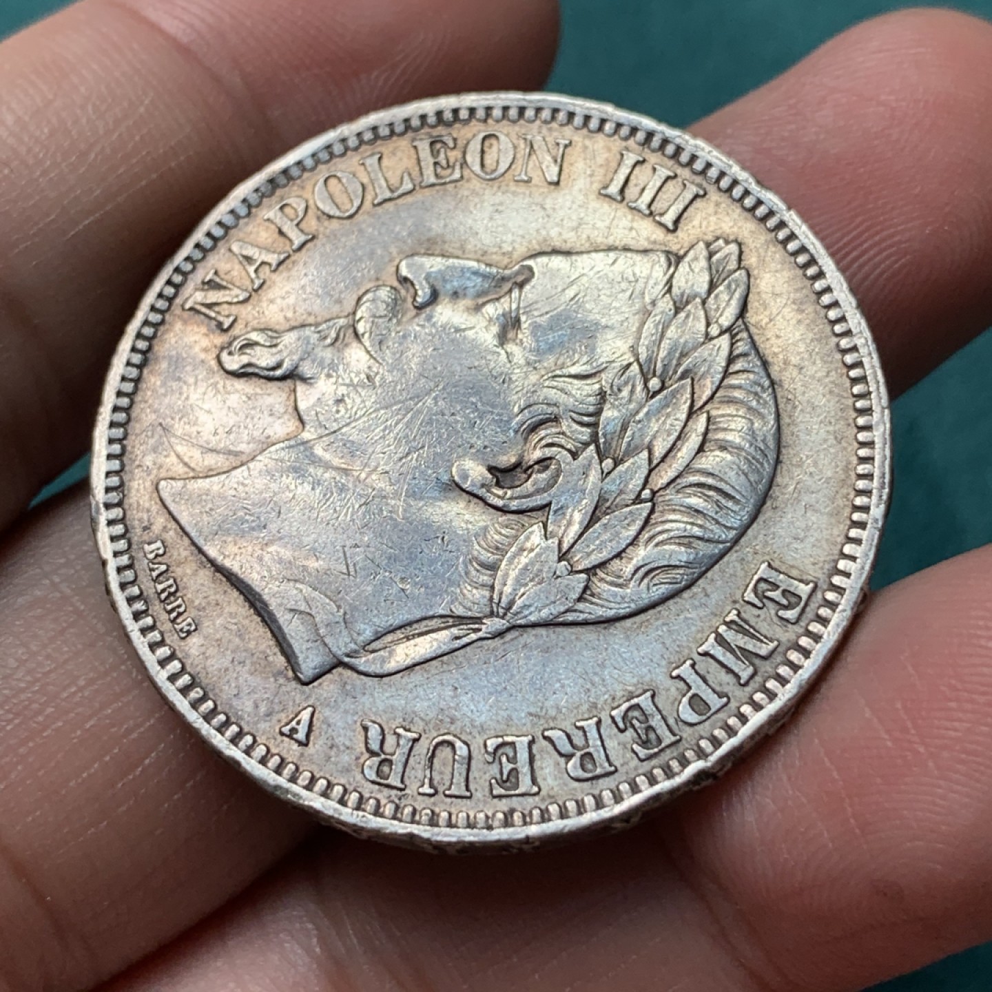 《竞宝斋》第167场-周日，周一，周四 3场 (全场包邮) 法国 1868年 拿破仑三世 5法郎 大银币