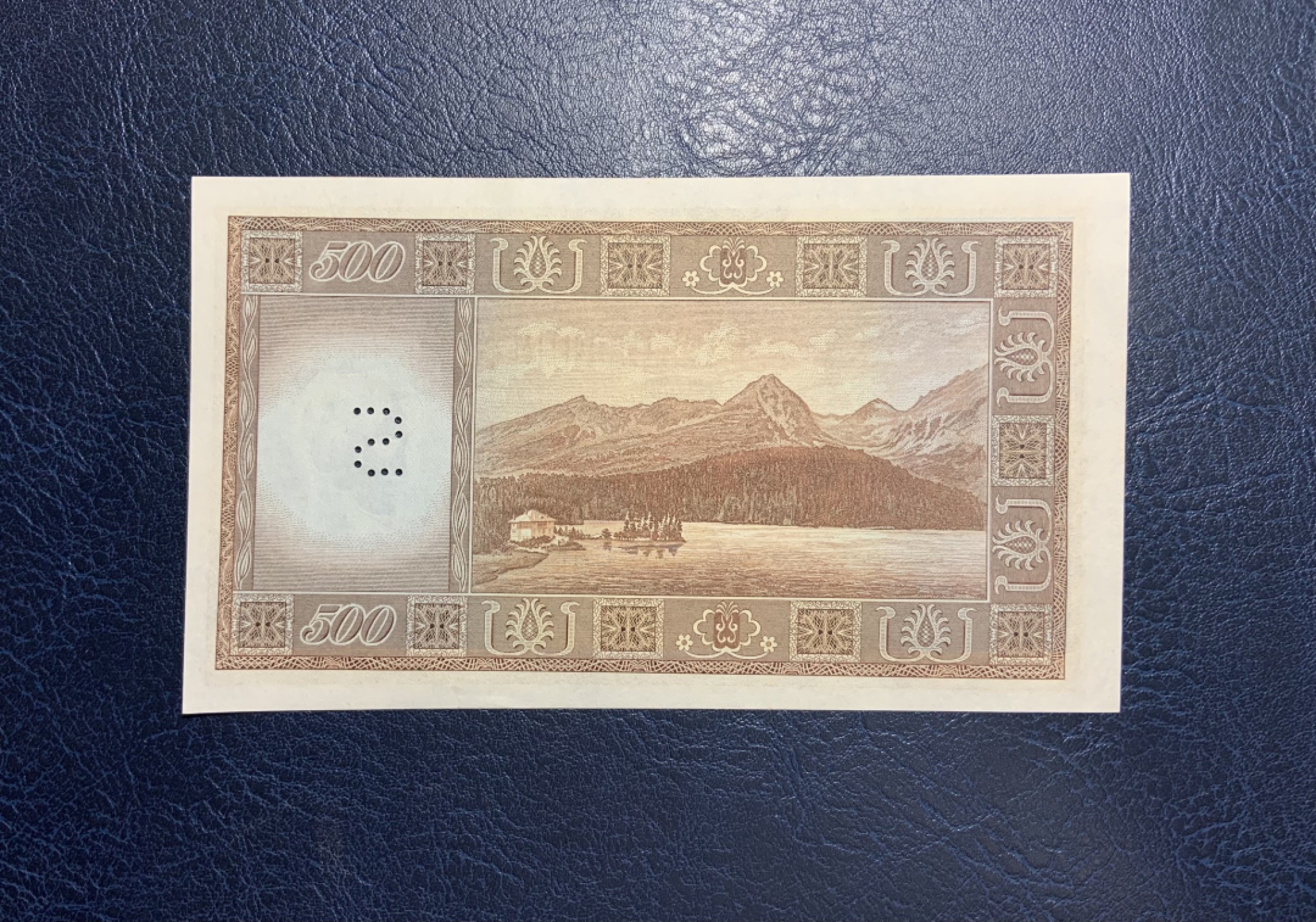 收藏联盟Quantum Auction 第261期拍卖  捷克斯洛伐克1946年500克朗样票 品相UNC-