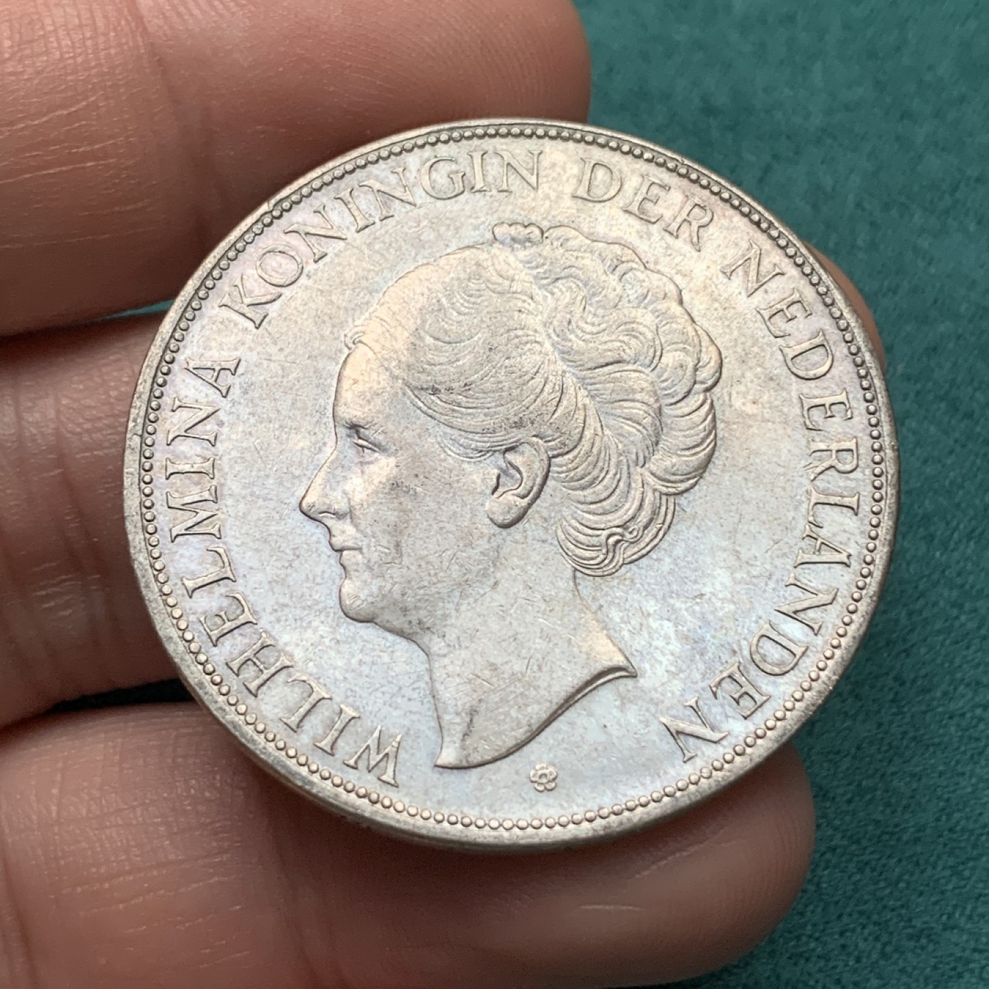 《竞宝斋》第167场-周日，周一，周四 3场 (全场包邮) 1931年荷兰威廉明娜2.5盾大银币，品相佳