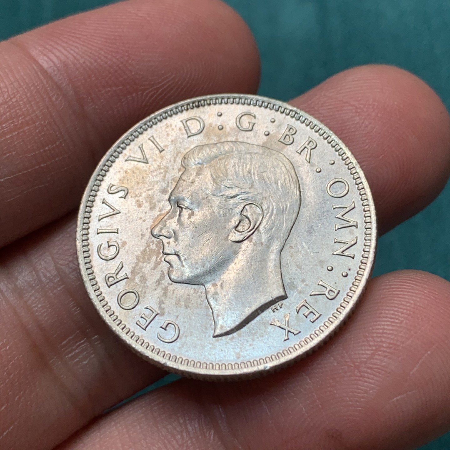 《竞宝斋》第167场-周日，周一，周四 3场 (全场包邮) 英国 1946年 乔六 1福林 银币 未使用品