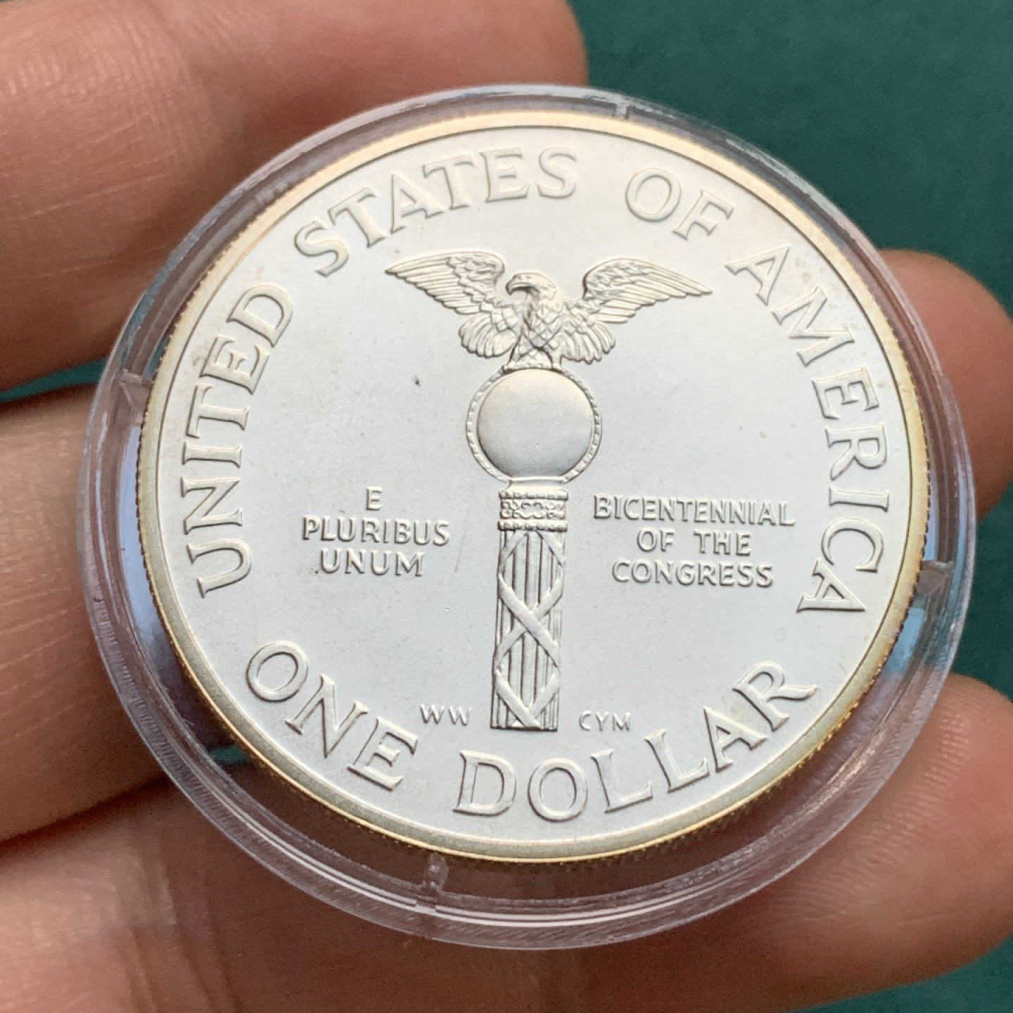 《竞宝斋》第167场-周日，周一，周四 3场 (全场包邮) 1989年 美国 精制全新 一美元 银币