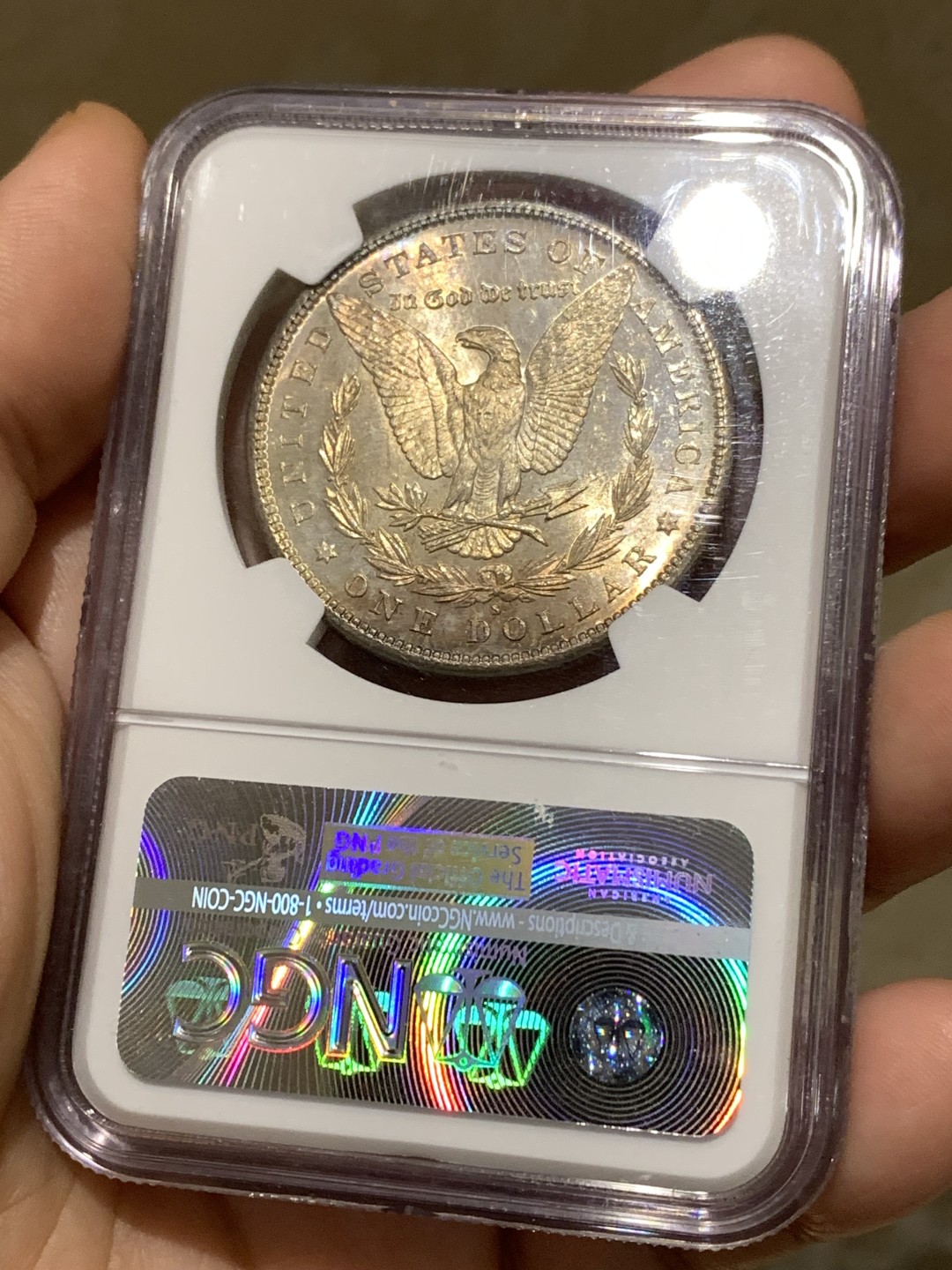 《竞宝斋》第167场-周日，周一，周四 3场 (全场包邮) NGC-MS64 美国 1881年 摩根银元 状态极好