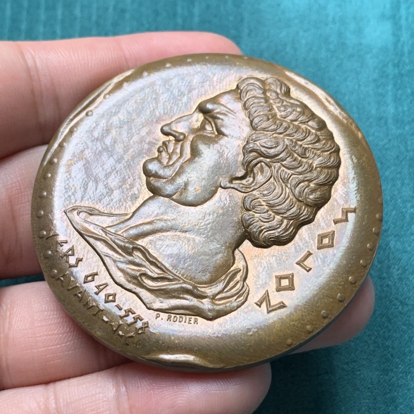 《竞宝斋》第167场-周日，周一，周四 3场 (全场包邮) 法国1973 梭伦改革大铜章，法国历史题材，底板无敌，厚重，边铭丰饶角BR，直径59mm，重135.65g