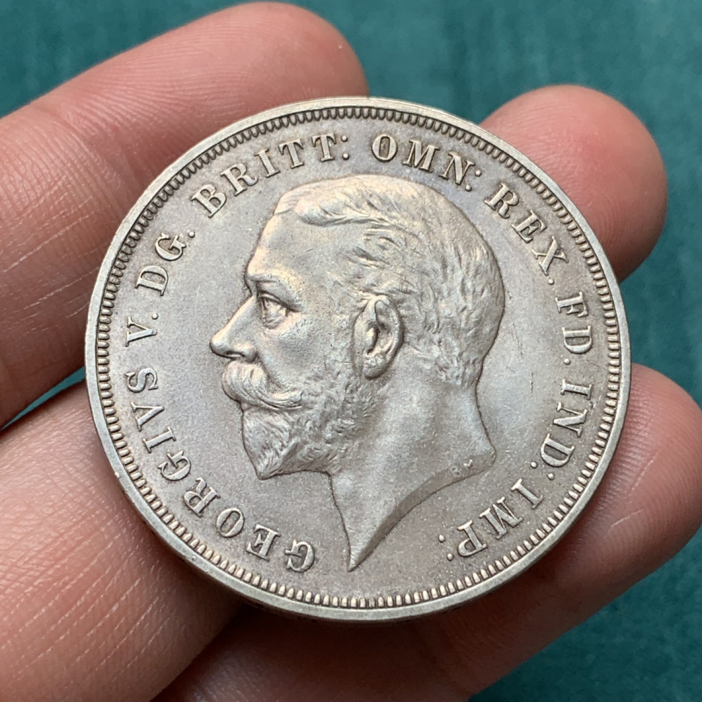 《竞宝斋》第167场-周日，周一，周四 3场 (全场包邮) 英国 1935年 乔治五世 木马克朗大银币 状态好