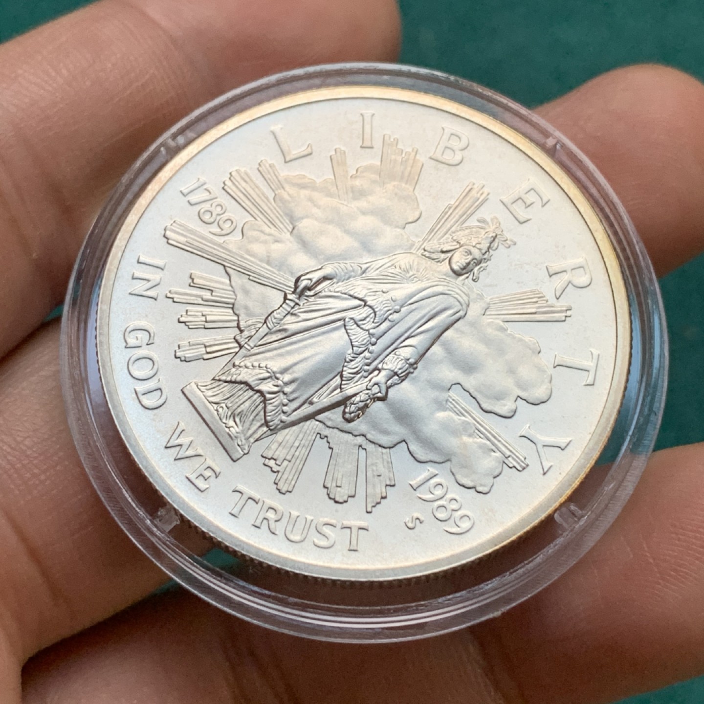 《竞宝斋》第167场-周日，周一，周四 3场 (全场包邮) 1989年 美国 精制全新 一美元 银币