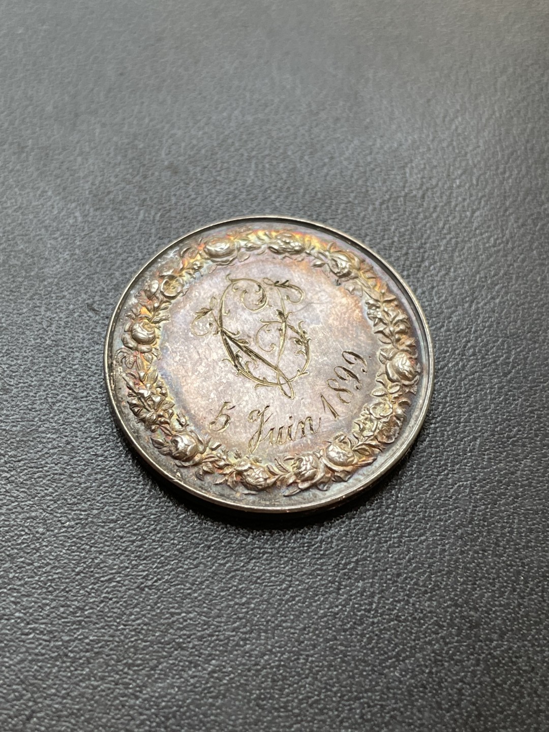 欧洲章牌-拍卖第23场 1899年法国婚礼银章