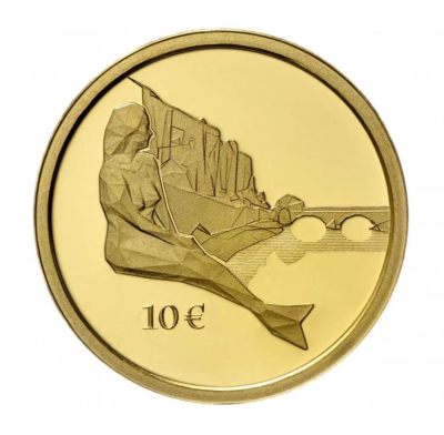 【海寕潮】拍卖第七十期 - 【海寧潮】卢森堡2021年美人鱼雕塑1/10盎司精制纪念金币原价2950，有氧化