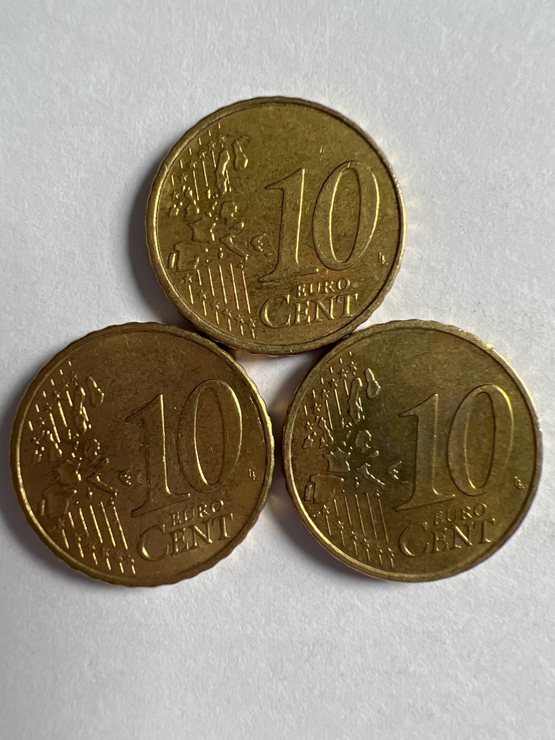 泡泡堂微拍第168幕硬币、纸币捡漏可累计专场👿👿，累计满二十元包邮，接受代拍业务 德国十欧分三枚