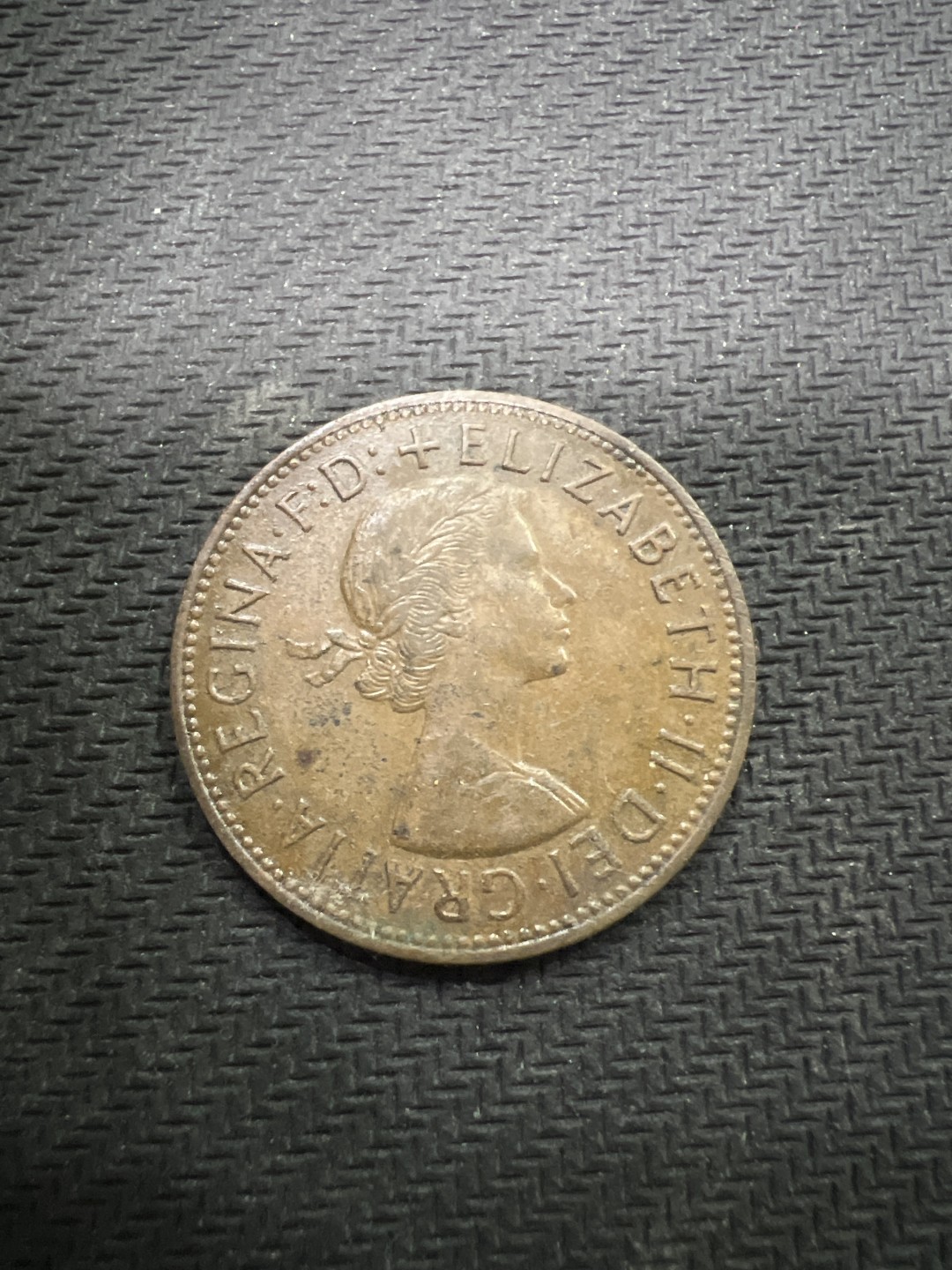 飞翔风筝外国硬币纸币第一场 英国女王伊丽莎白1便士硬币