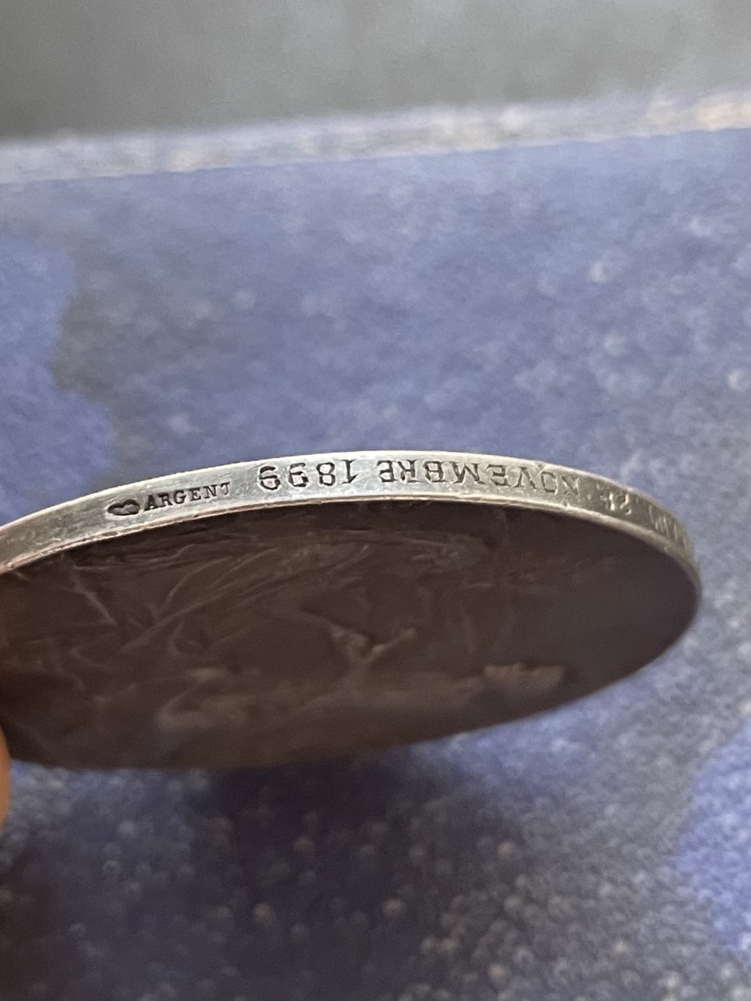 欧洲章牌-拍卖第23场 O.Roty～1899年法国“SEMPER”永恒的爱婚礼银章