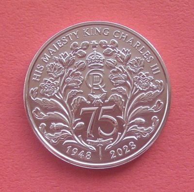 英国2023年 查尔斯三世国王75岁生日 5英镑纪念币 BU级 - 英国2023年 查尔斯三世国王75岁生日 5英镑纪念币 BU级