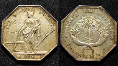 【德藏】世界币章拍卖第11期 · 法国JETON银章代用币专场 - 法国卢瓦尔河农业协会