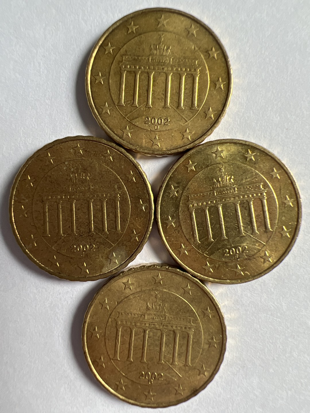 泡泡堂微拍第166幕硬币捡漏可累计专场👿👿，累计满二十元包邮，接受代拍业务 德国2002年10欧尔四枚