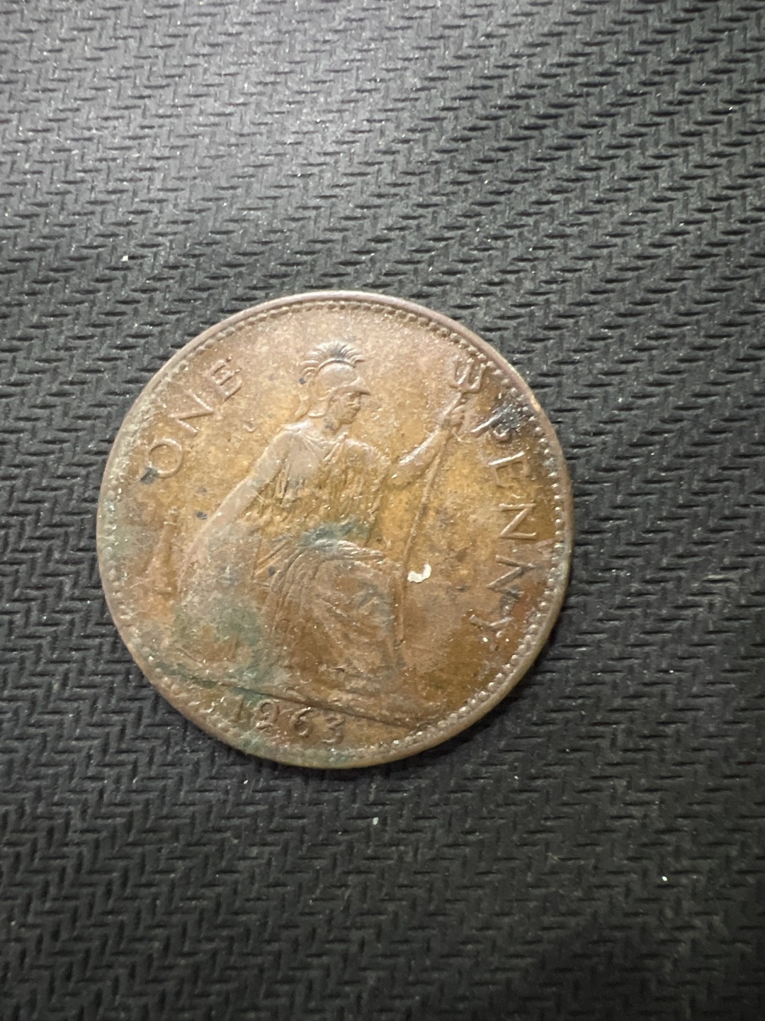 飞翔风筝外国硬币纸币第一场 英国女王伊丽莎白1便士硬币