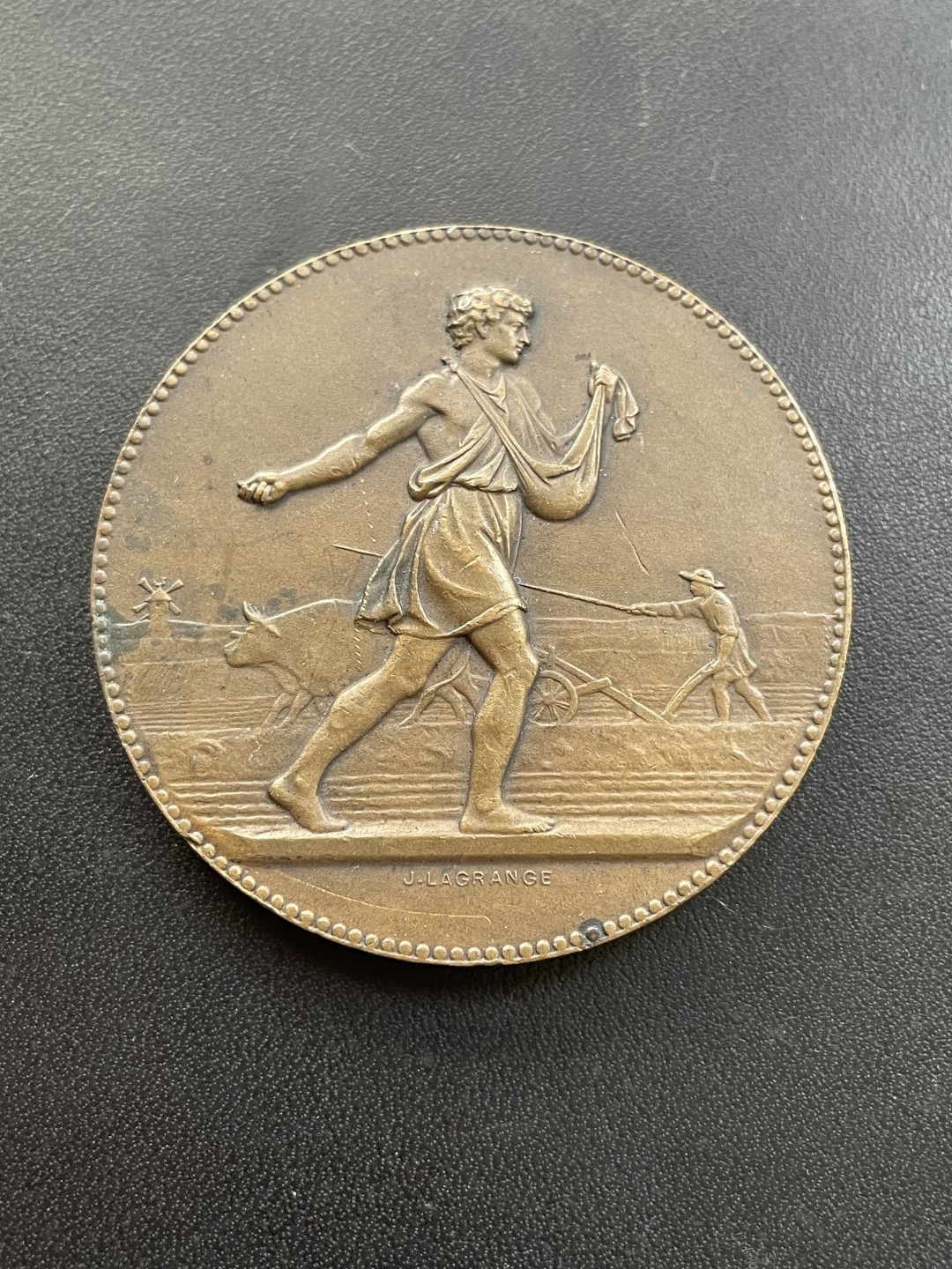欧洲章牌-拍卖第23场 Lagrange～法国播种者形象 农业竞赛评委留念铜章