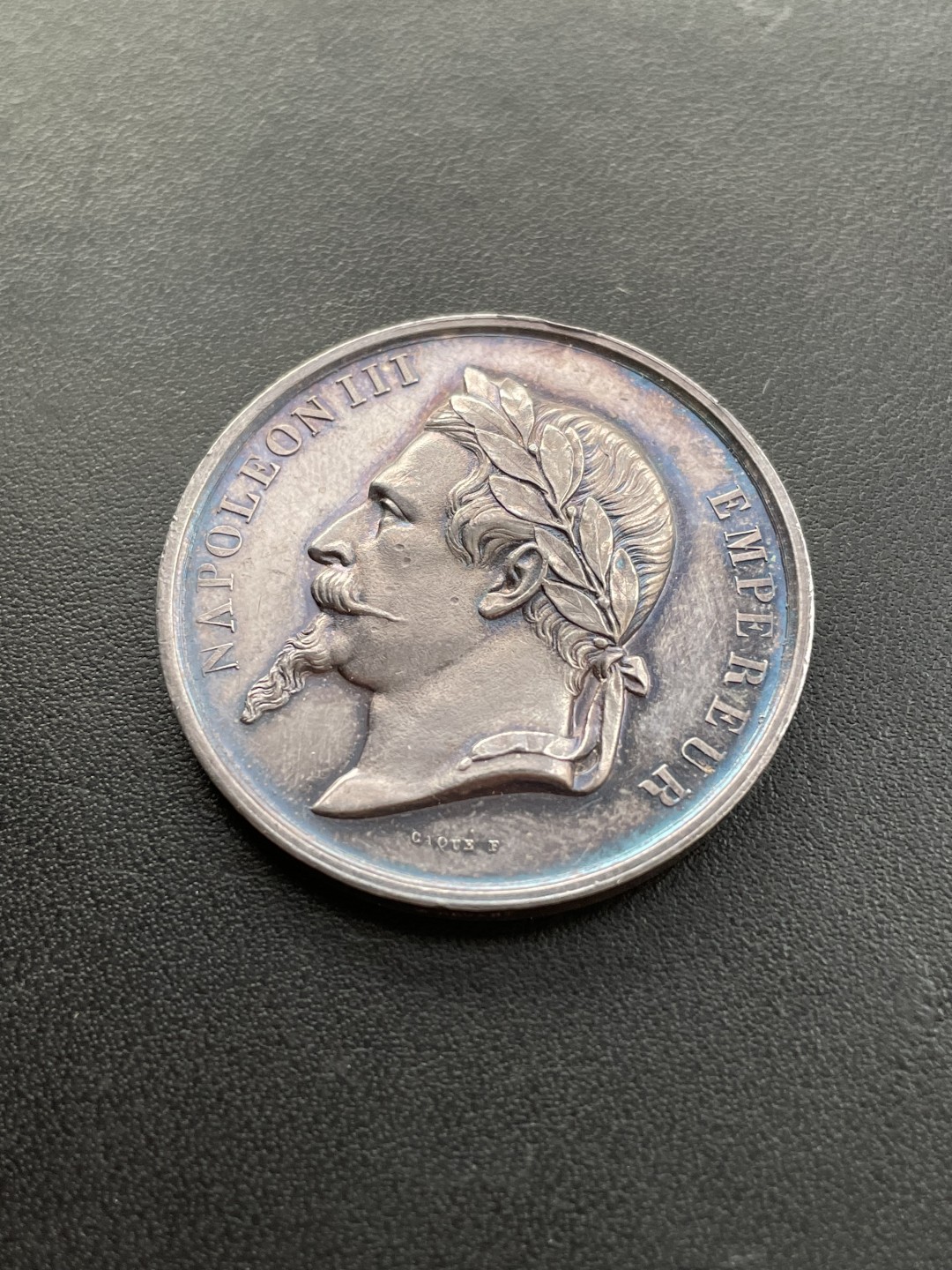 欧洲章牌-拍卖第23场 1868年法国拿破仑三世小银章