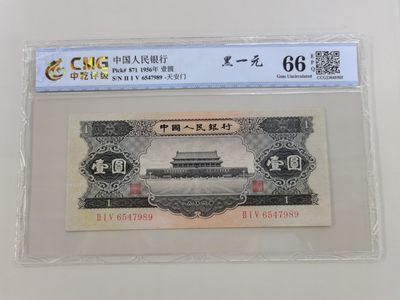 顺天拍卖第十拍 - 二版黑一元，中乾66分
