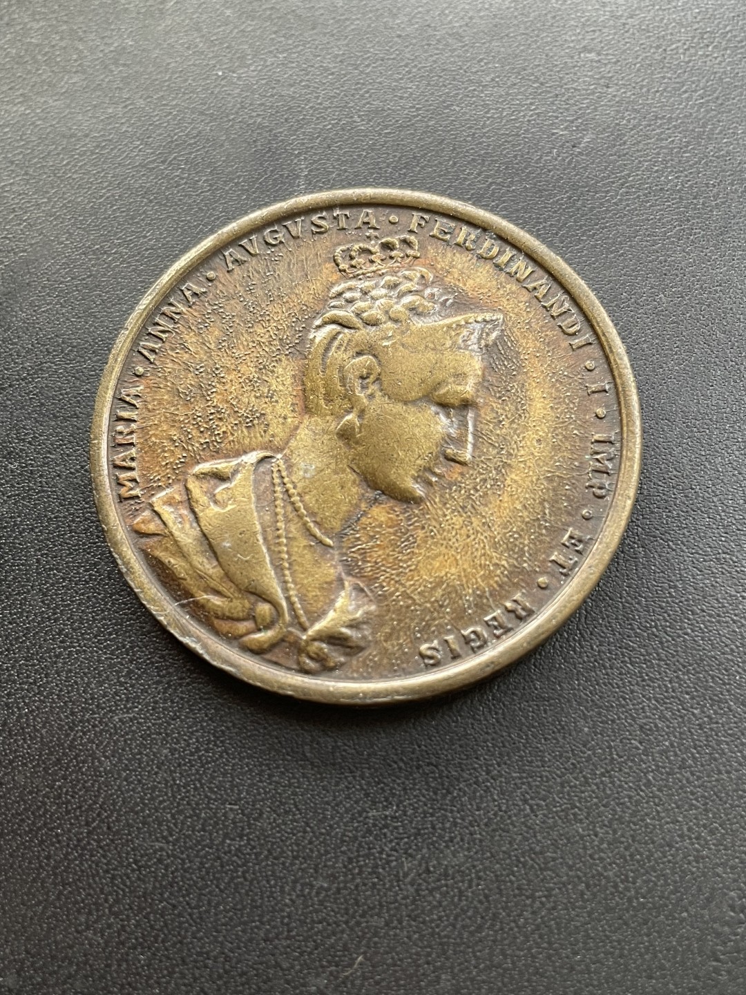 欧洲章牌-拍卖第23场 1836年奥地利皇后/波西米亚王后玛利亚•安娜纪念铜章