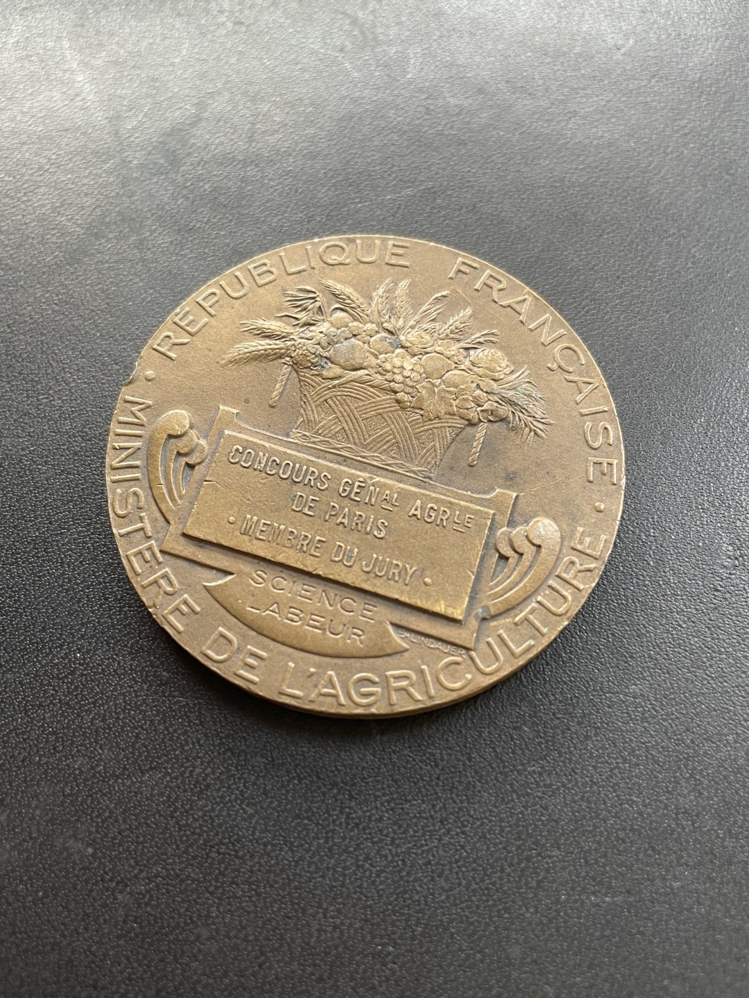 欧洲章牌-拍卖第23场 Lagrange～法国播种者形象 农业竞赛评委留念铜章