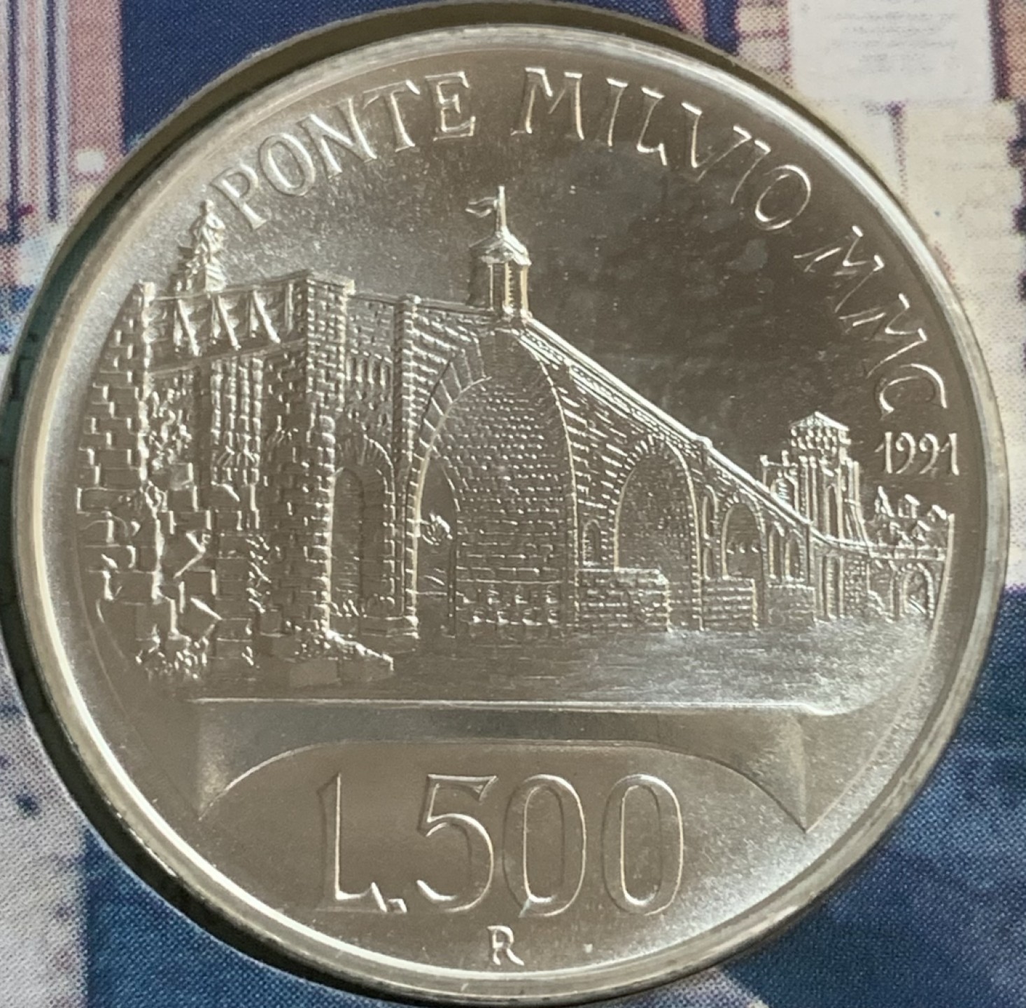 瓶子🏺第93期拍卖会  【获奖币】意大利1991年米尔维奥桥战役2100年卡装纪念银币