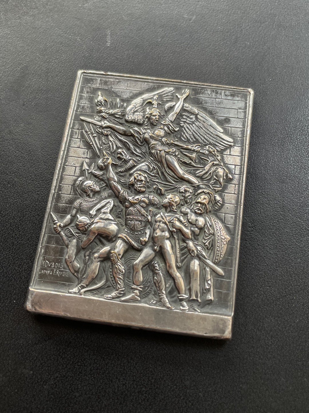 欧洲章牌-拍卖第23场 H.Dubois～法国“马赛曲”雕塑镀银铜章