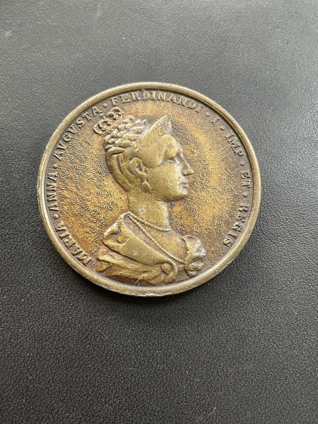 欧洲章牌-拍卖第23场 1836年奥地利皇后/波西米亚王后玛利亚•安娜纪念铜章