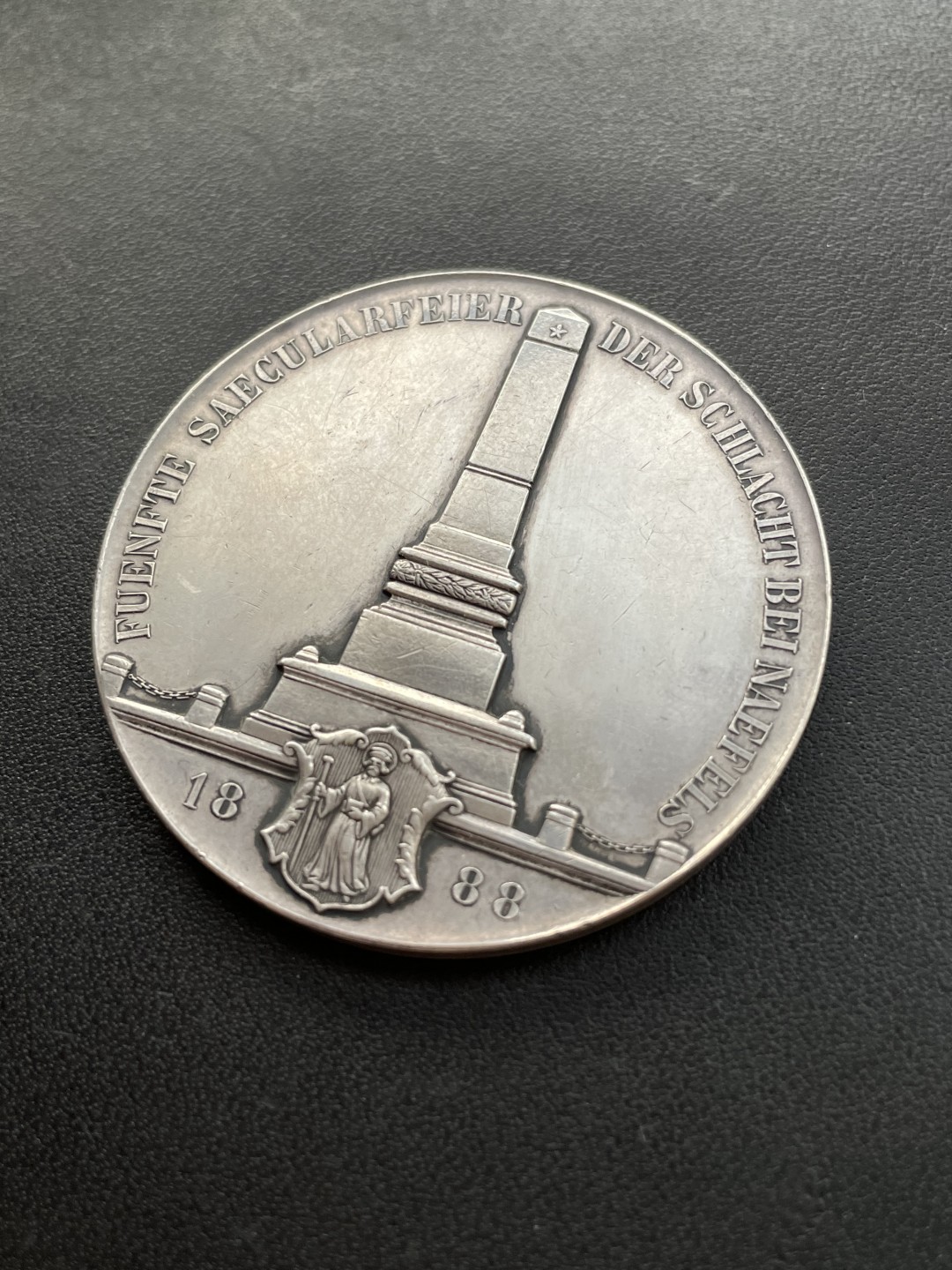 欧洲章牌-拍卖第23场 1888年瑞士格拉鲁斯战役500周年纪念银章