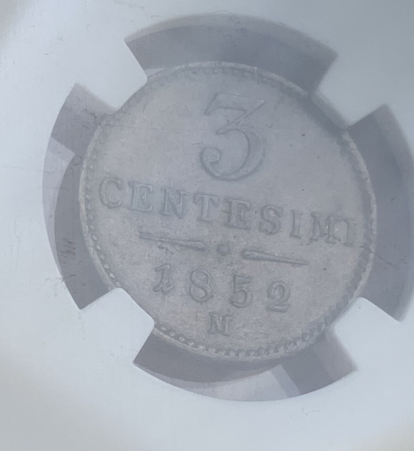 瓶子🏺第93期拍卖会  稀少  伦巴第文尼西亚1852年3分铜币  NGC  MS63