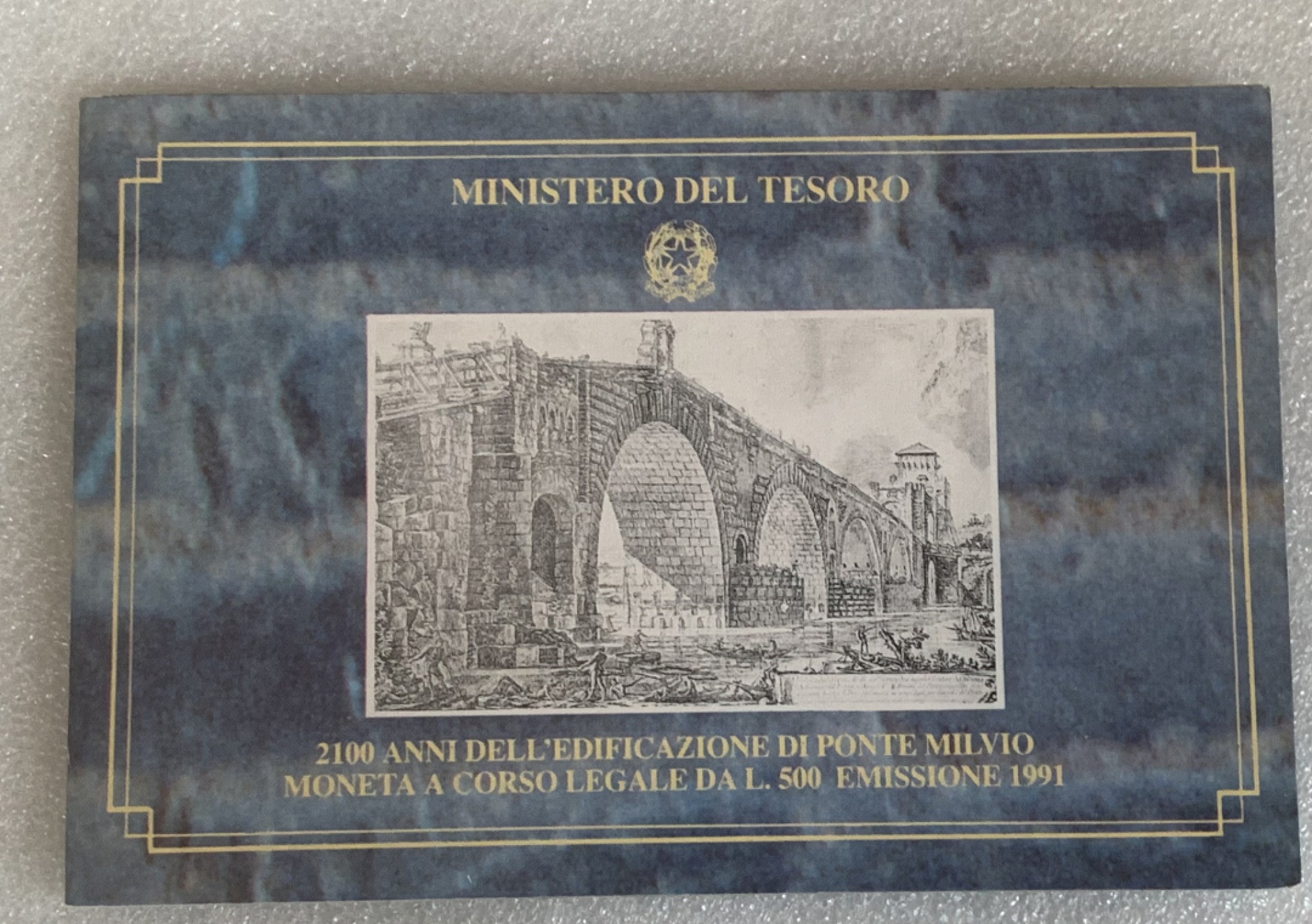 瓶子🏺第93期拍卖会  【获奖币】意大利1991年米尔维奥桥战役2100年卡装纪念银币