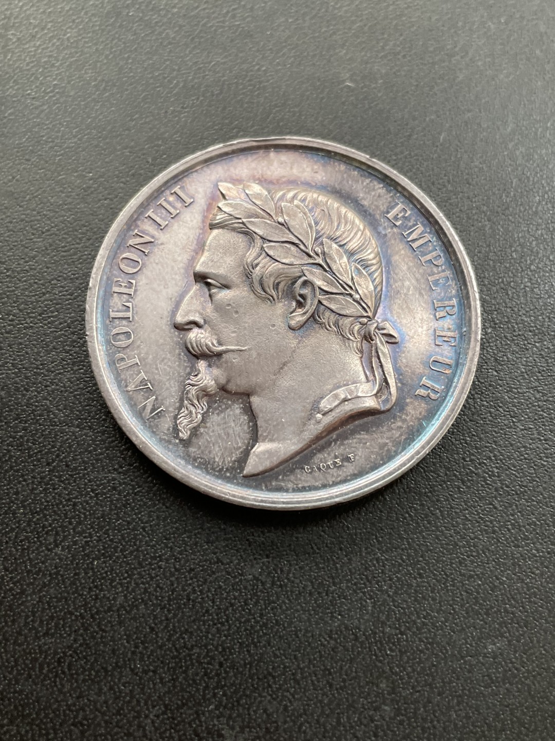 欧洲章牌-拍卖第23场 1868年法国拿破仑三世小银章