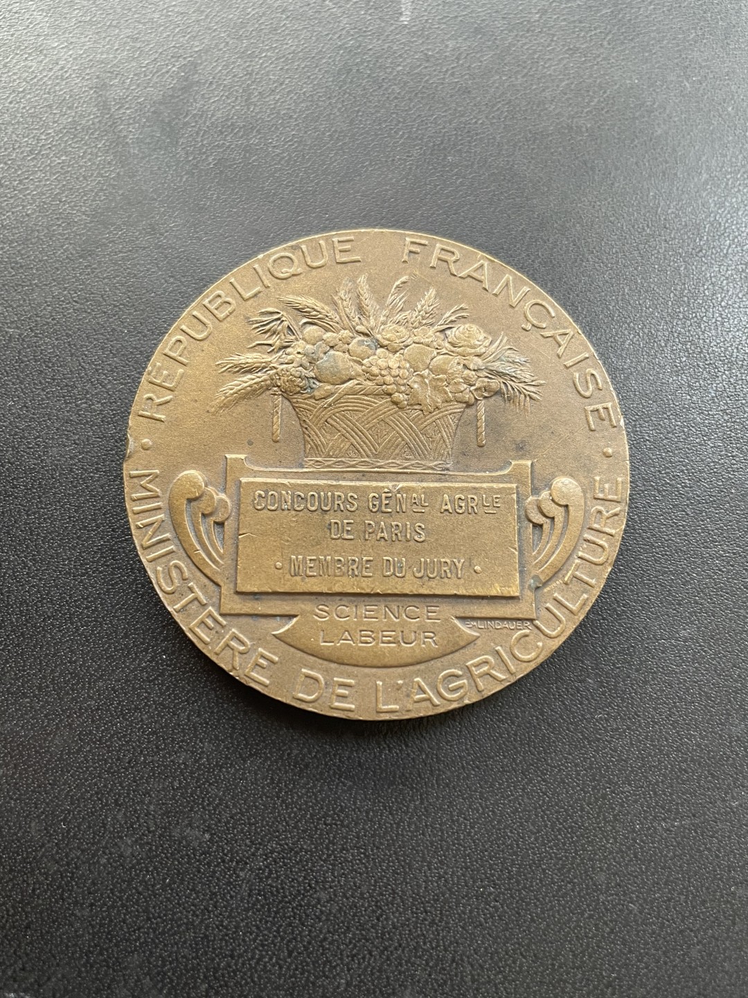 欧洲章牌-拍卖第23场 Lagrange～法国播种者形象 农业竞赛评委留念铜章