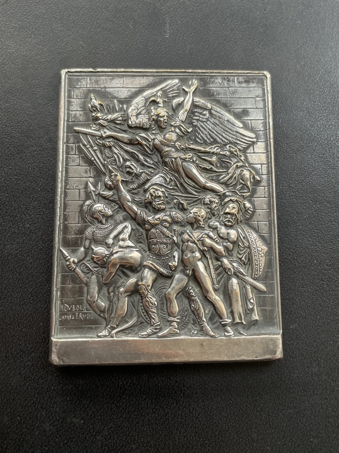 欧洲章牌-拍卖第23场 H.Dubois～法国“马赛曲”雕塑镀银铜章