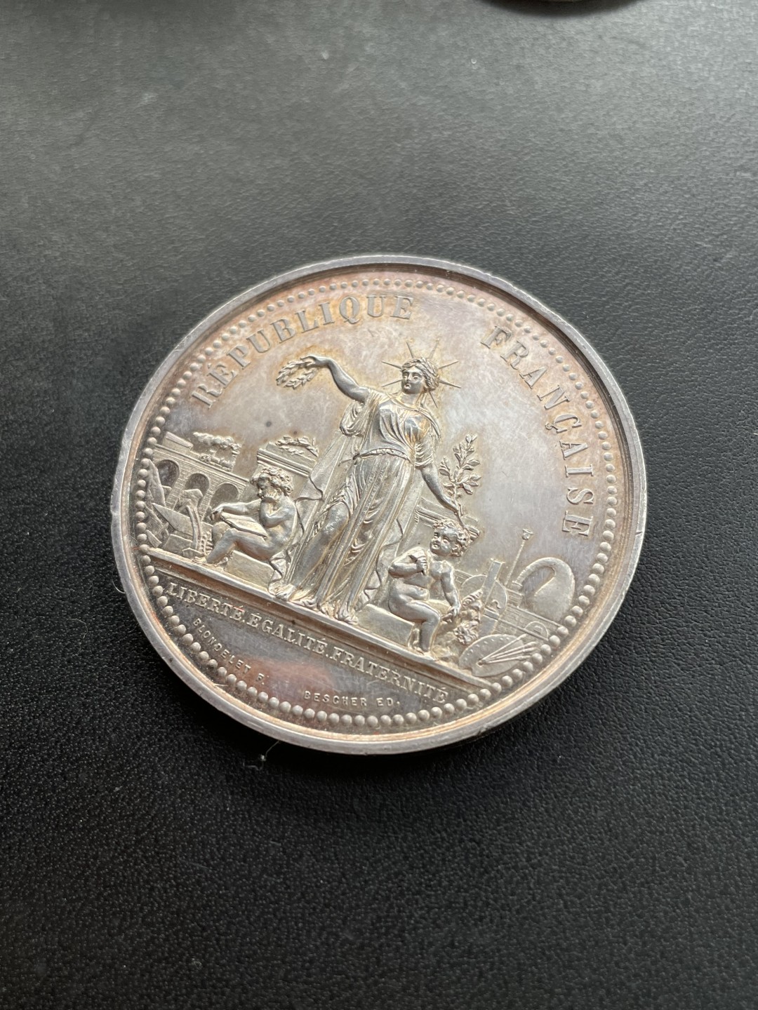 欧洲章牌-拍卖第23场 1881年法国内维尔市艺术学院银章