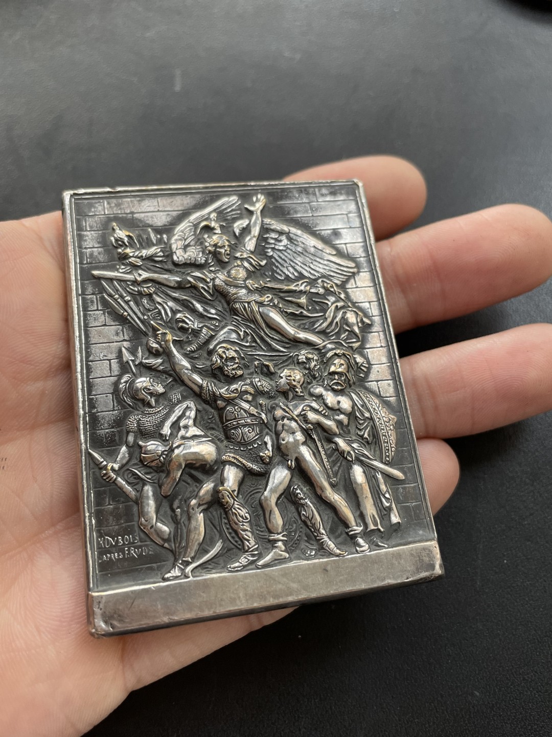 欧洲章牌-拍卖第23场 H.Dubois～法国“马赛曲”雕塑镀银铜章