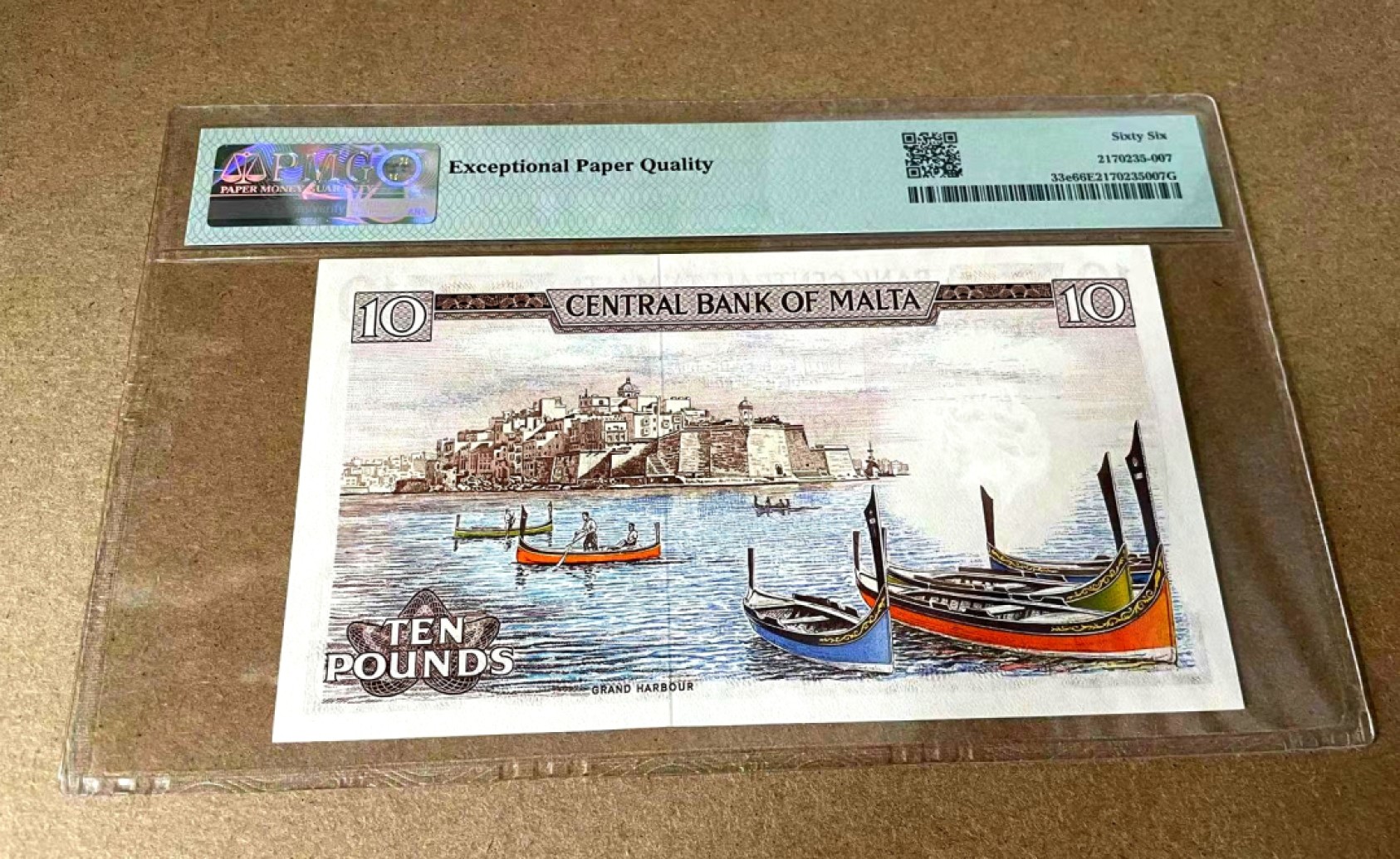 【Blue Auction】✨世界纸币精拍第327期——莫总专场XXI 【亚军分 无47】马耳他 1967年10里拉 PMG66EPQ 经典彩背