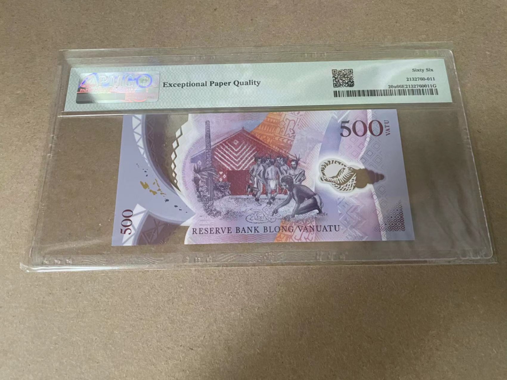 【Blue Auction】✨世界纸币精拍第327期——莫总专场XXI 瓦努阿图 2017年500瓦图 PMG66EPQ 纪念钞