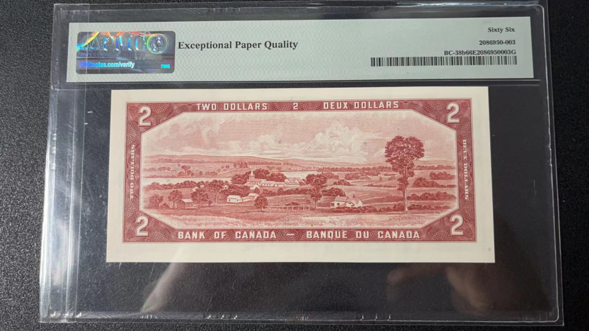 【Blue Auction】✨世界纸币精拍第327期——莫总专场XXI 加拿大 1954年2元 PMG66EPQ 女王