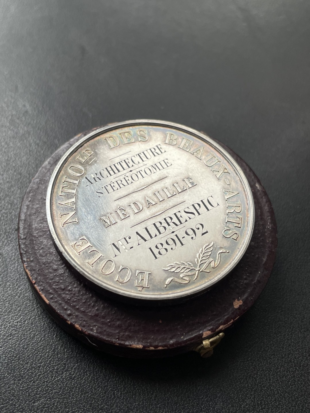 欧洲章牌-拍卖第23场 E.GATTEAUX.E～1892年法国国立音乐学院原盒银章