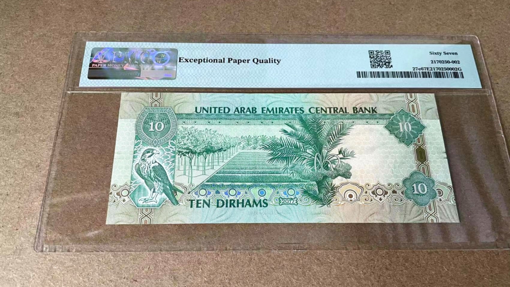 【Blue Auction】✨世界纸币精拍第327期——莫总专场XXI 【无47】阿联酋 2017年10迪拉姆 PMG67EPQ 