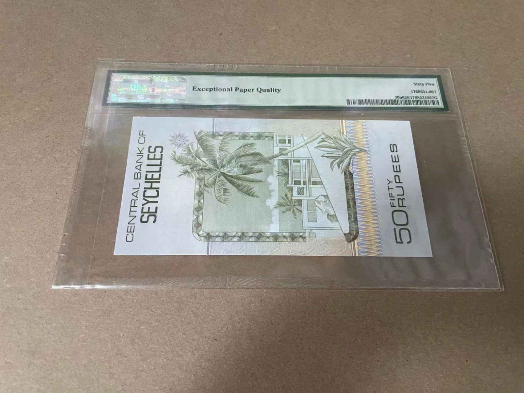 【Blue Auction】✨世界纸币精拍第327期——莫总专场XXI 【85小号】塞舌尔 1983年50卢比 PMG65EPQ 