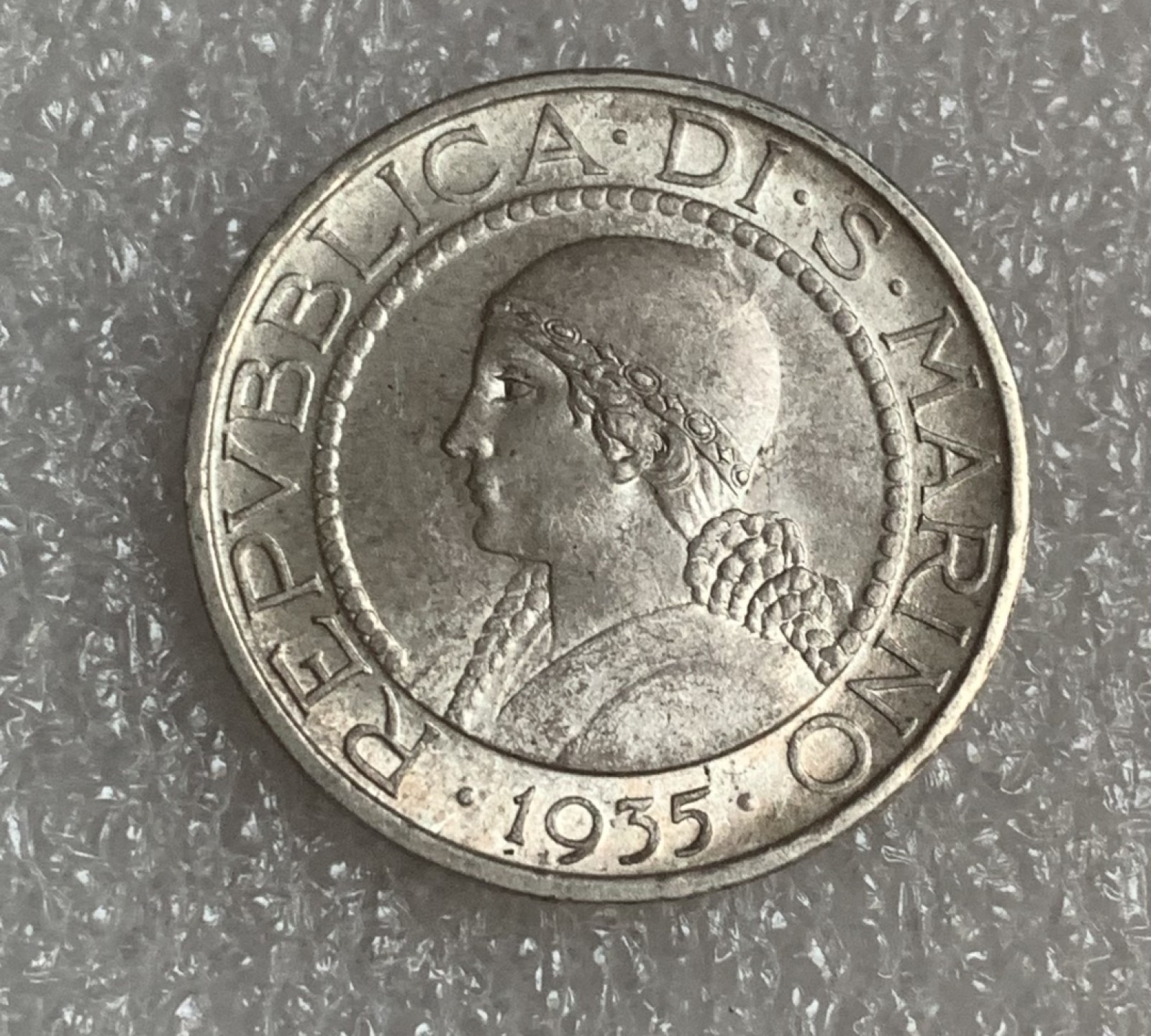 瓶子🏺第93期拍卖会  原光好品 圣马力诺1935年5里拉银币