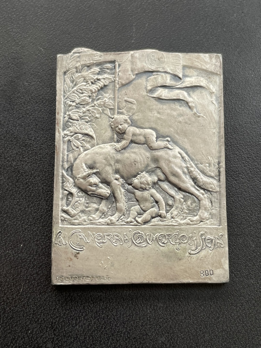 欧洲章牌-拍卖第23场 意大利锡耶纳商会银方章