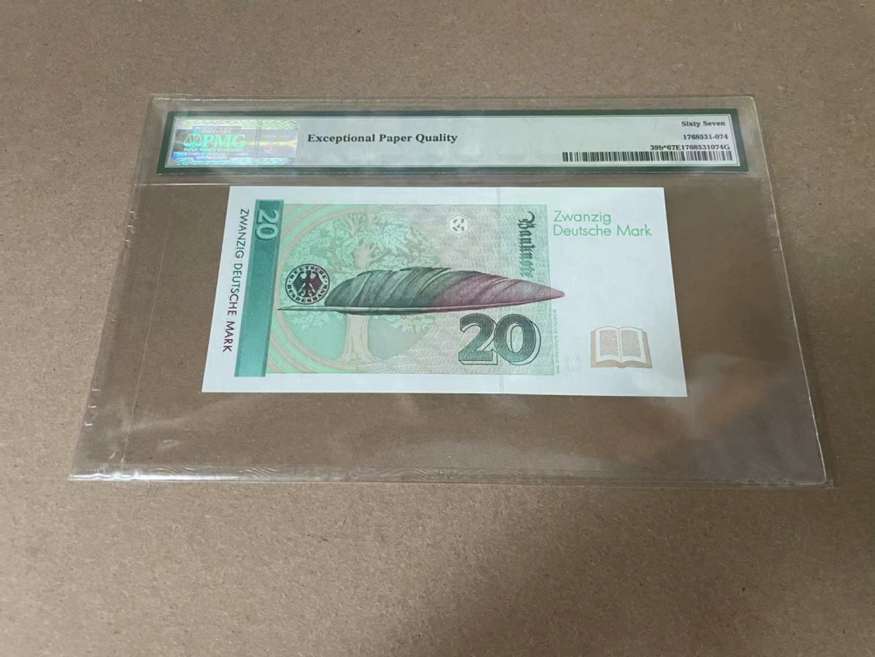 【Blue Auction】✨世界纸币精拍第327期——莫总专场XXI 【补号】德国 1993年20马克 PMG67EPQ 