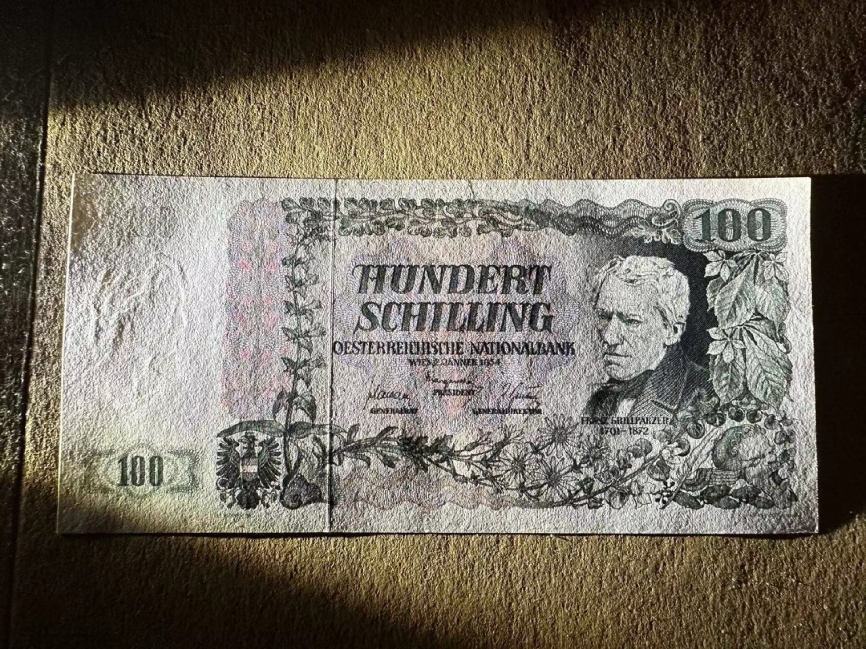【Blue Auction】✨世界纸币精拍第327期——莫总专场XXI 奥地利 1954年100先令 AU 有裂口