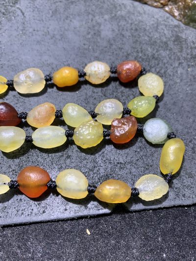 精美天然洁净透彻阿拉善彩珠玛瑙项链一条 精美天然洁净透彻阿拉善彩珠玛瑙项链一条