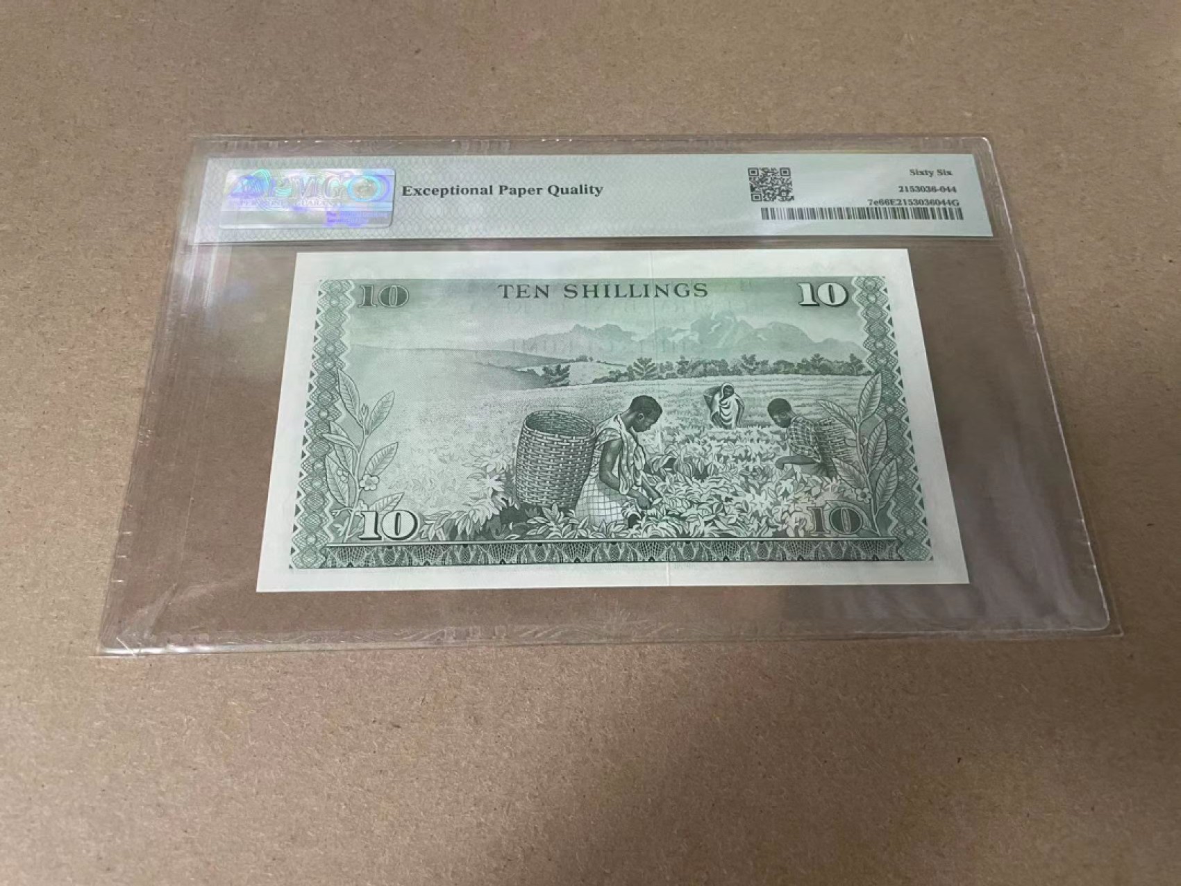 【Blue Auction】✨世界纸币精拍第327期——莫总专场XXI 肯尼亚 1974年10先令 PMG66EPQ 