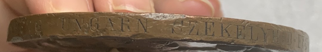 瓶子🏺第93期拍卖会  奥匈1873年加冕纪念大铜章  70毫米  151克