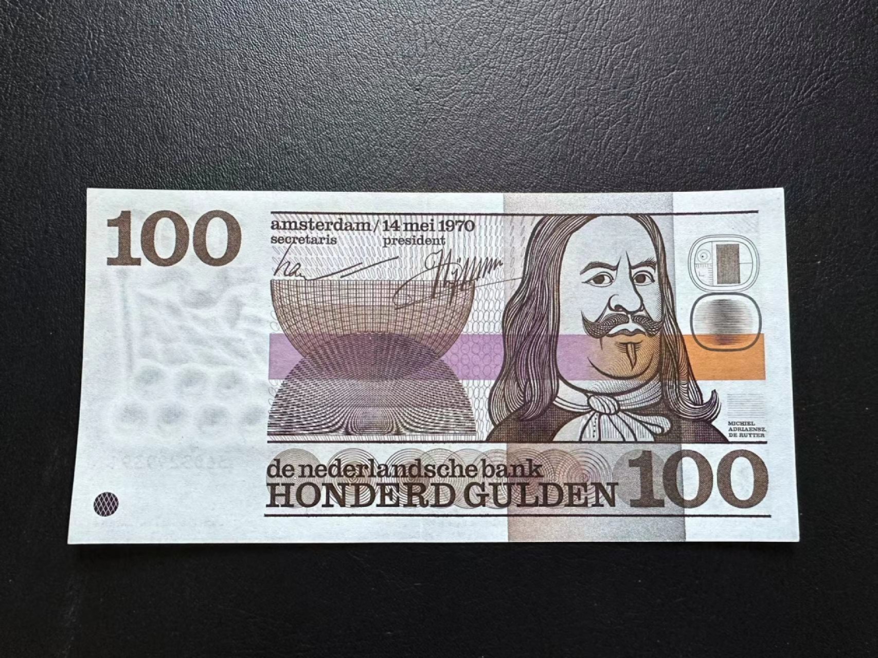 【Blue Auction】✨世界纸币精拍第327期——莫总专场XXI 【无47】荷兰 1970年100盾 大胖子 AU品相